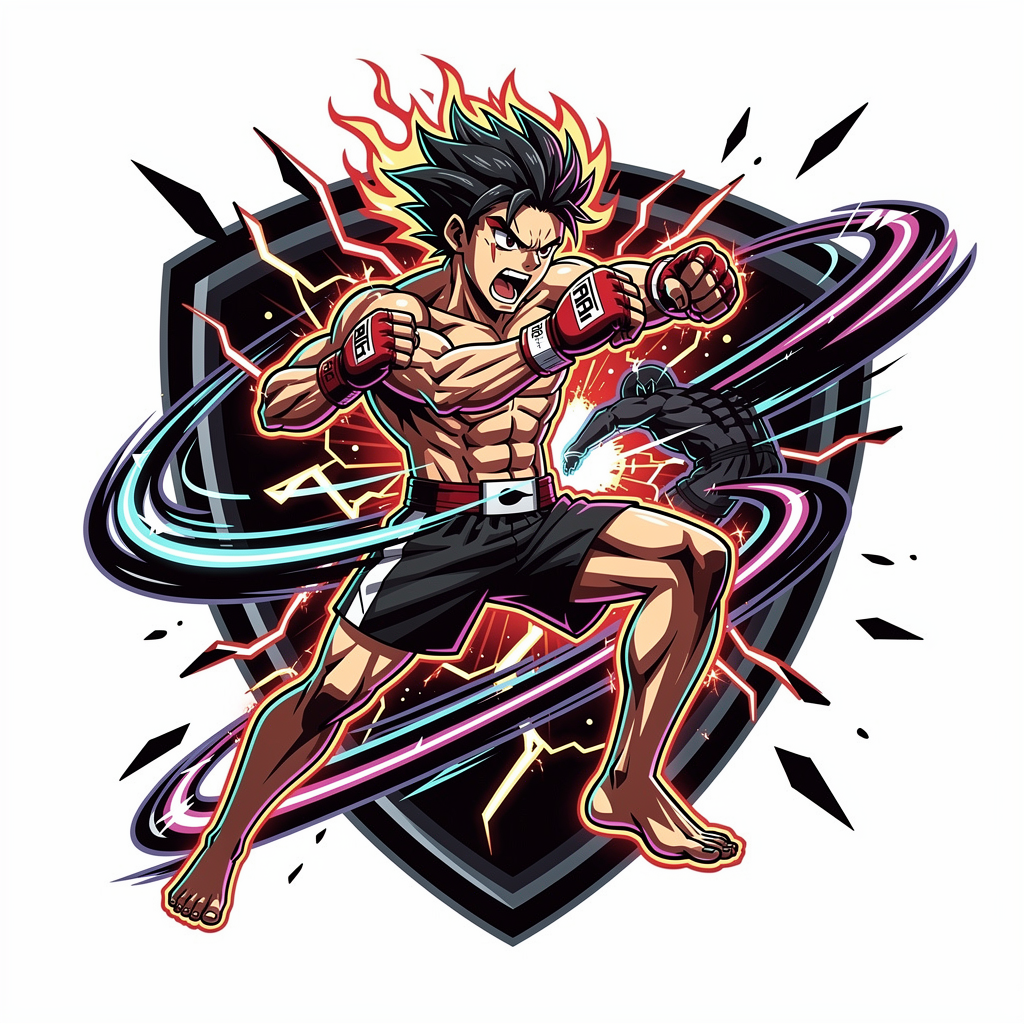 Anime Power-Up Guy badge