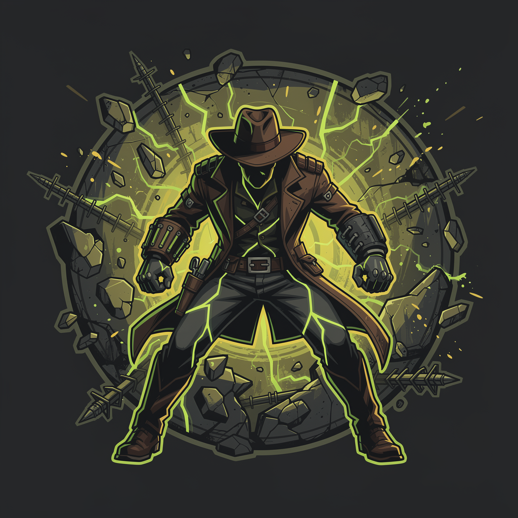 Radioactive Cowboy badge