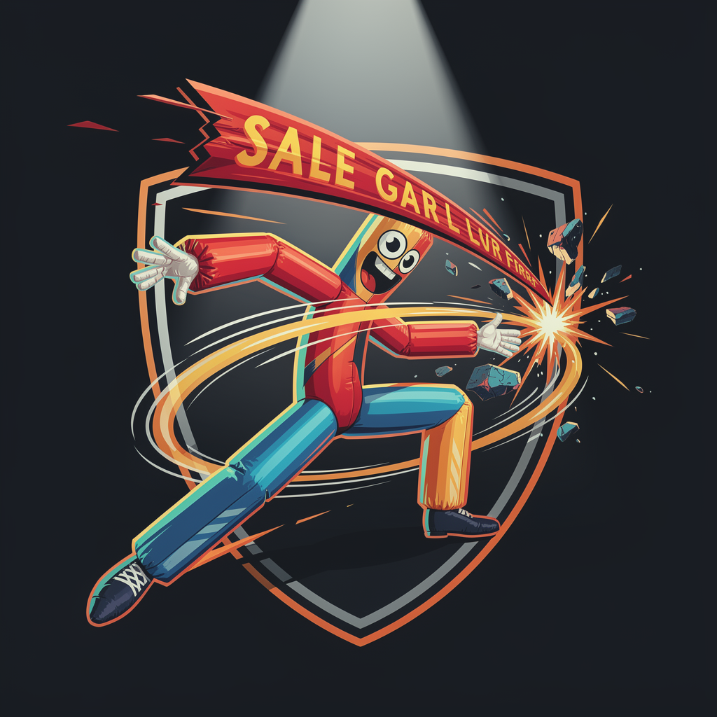 Used Car Lot Inflatable Tube Man badge